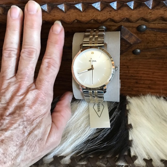 NWT MENS FOSSIL ALL STAINLESS WATCH - Picture 6 of 7